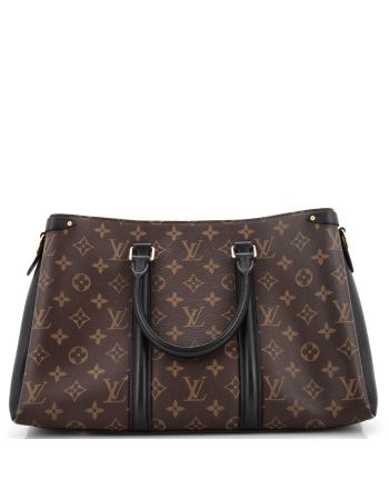 Soufflot Tote Monogram Canvas with Leather MM